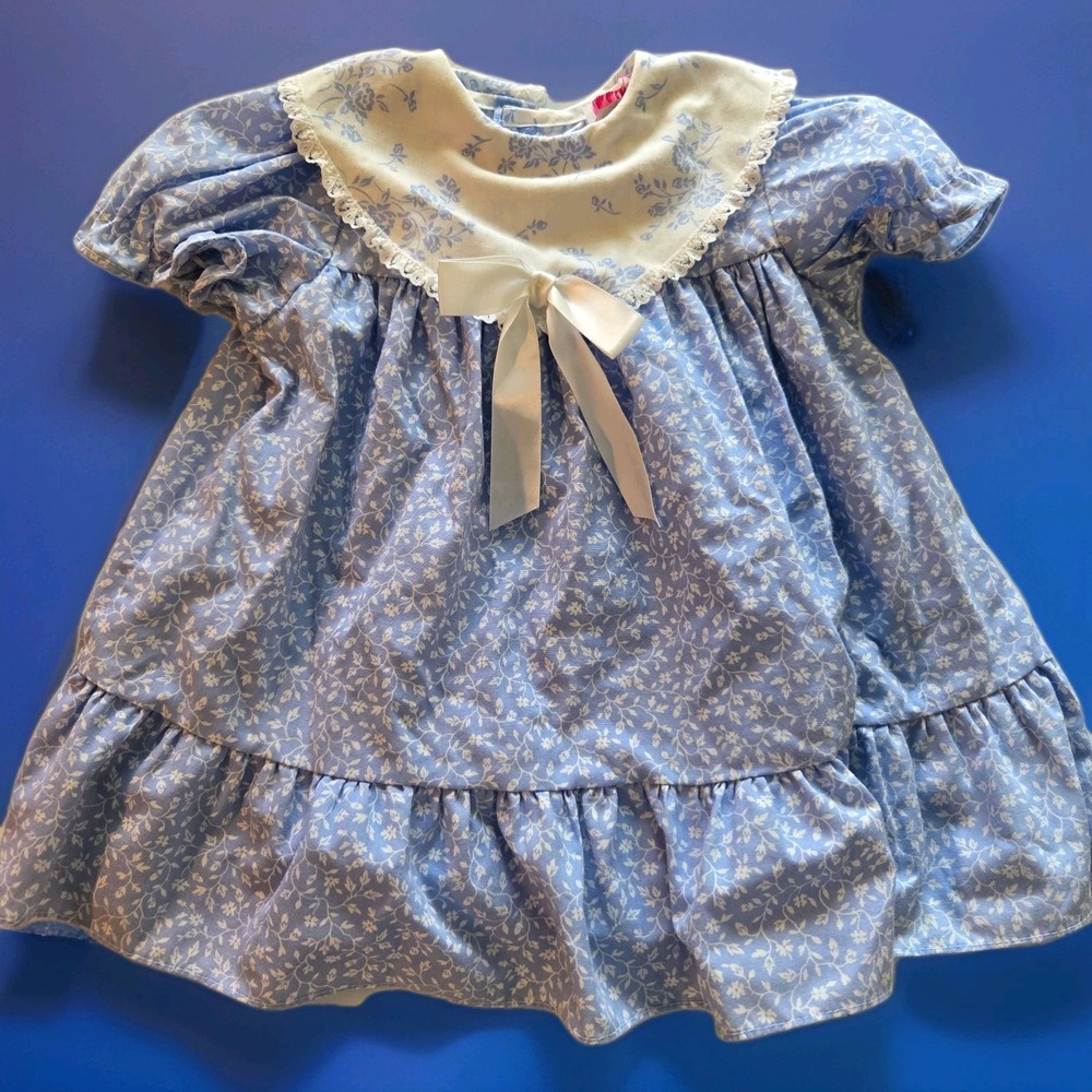 Roanna Vintage Mini blue Floral‎ Toddler Dress Size 3T